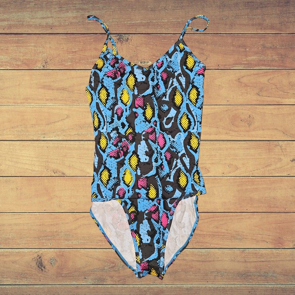 Ethika‎ Blue and Yellow Bodysuit Top